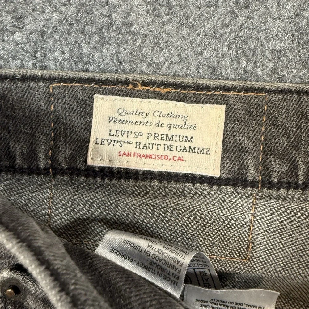Levi's Jeans Mens 30x32 (Fits 28x31) Gray 502 Regular Taper Premium‎ Stretch